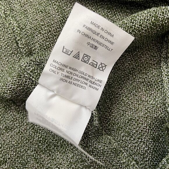 J. Crew Linen Blend Wrapped Cardigan Sweater Green Size Large - Picture 9 of 12